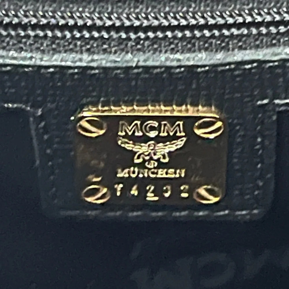 MCM Small Black Leather Satchel Boston Handbag - Picture 16 of 16